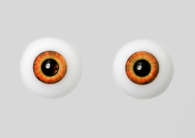 Silicone eye - 17mm Orange Red Eclipse