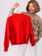 Mylanka(ハイネックパイピングニット)