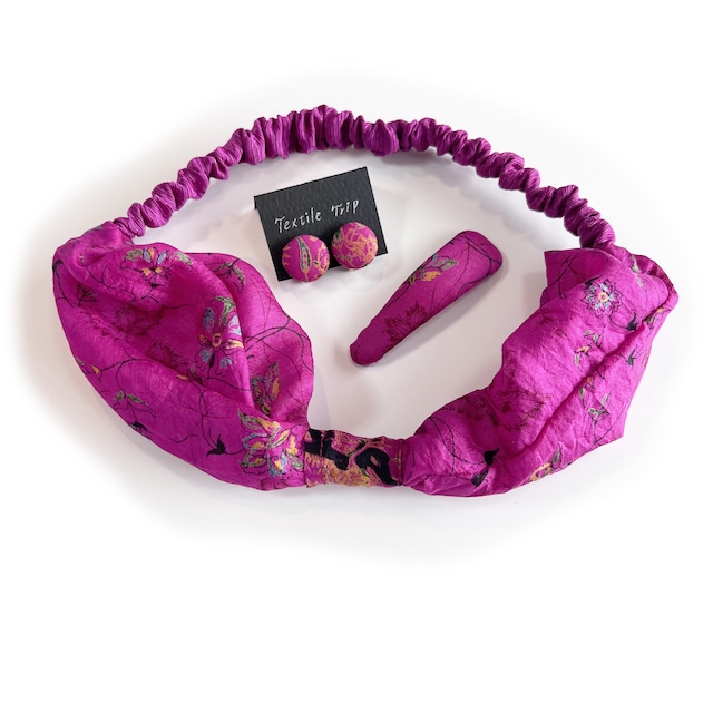 Indian silk hair band set-3