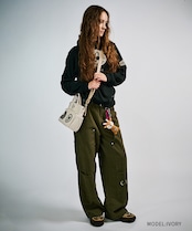 【直営限定ITEM】-TYPE B- パッチ×ペイントコンパクト3wayバッグ (BLACK) CQ-49501H