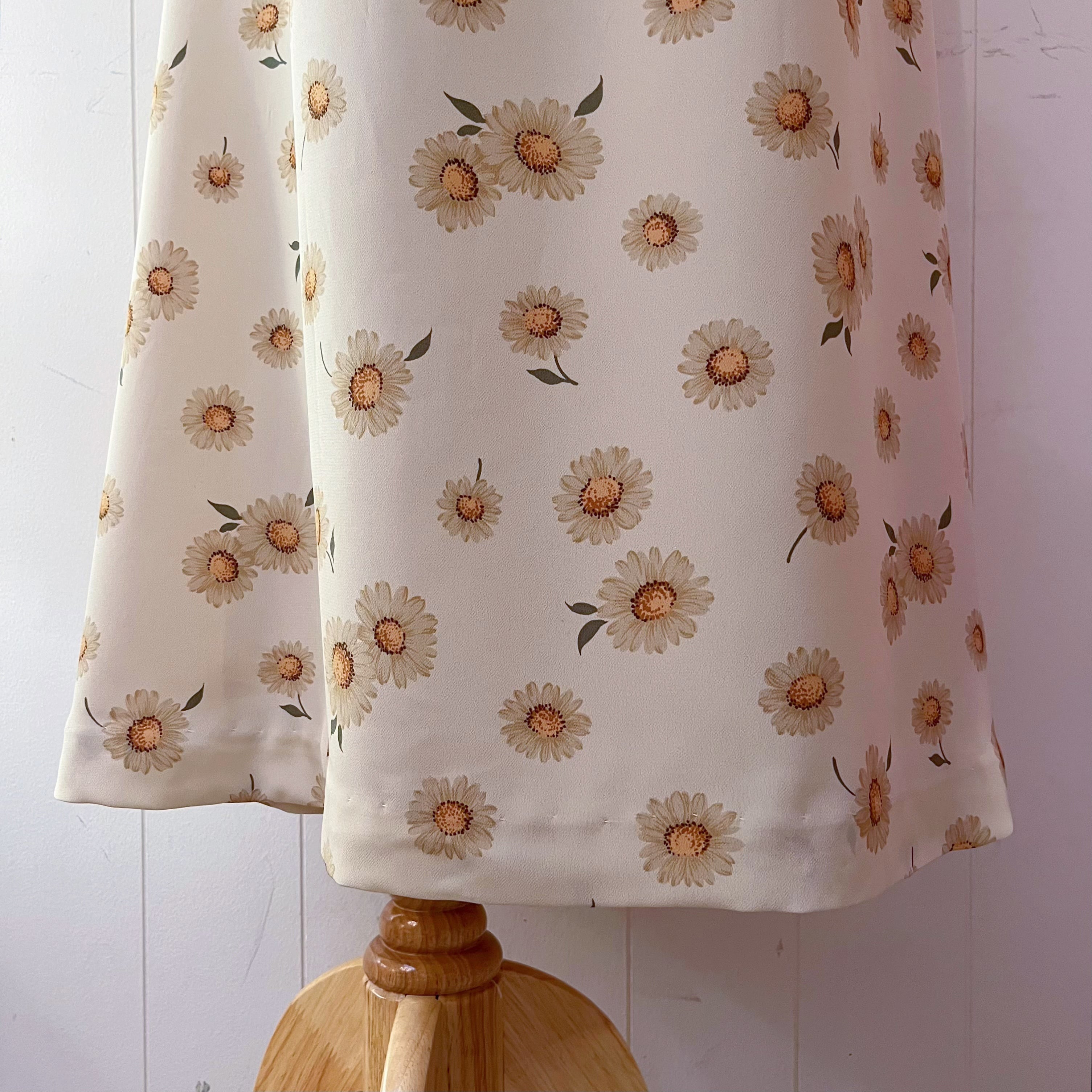 cream marguerite gather skirt