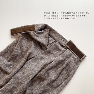 Tweed velcro pants (brown)