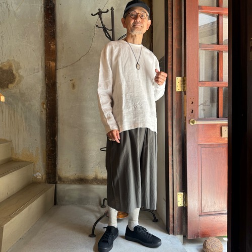 ASEEDONCLOUD アシードンクラウド ハンドベーカー HW CREW NECK SHIRT/HWクルーネックシャツ #251614 OFF WHITE