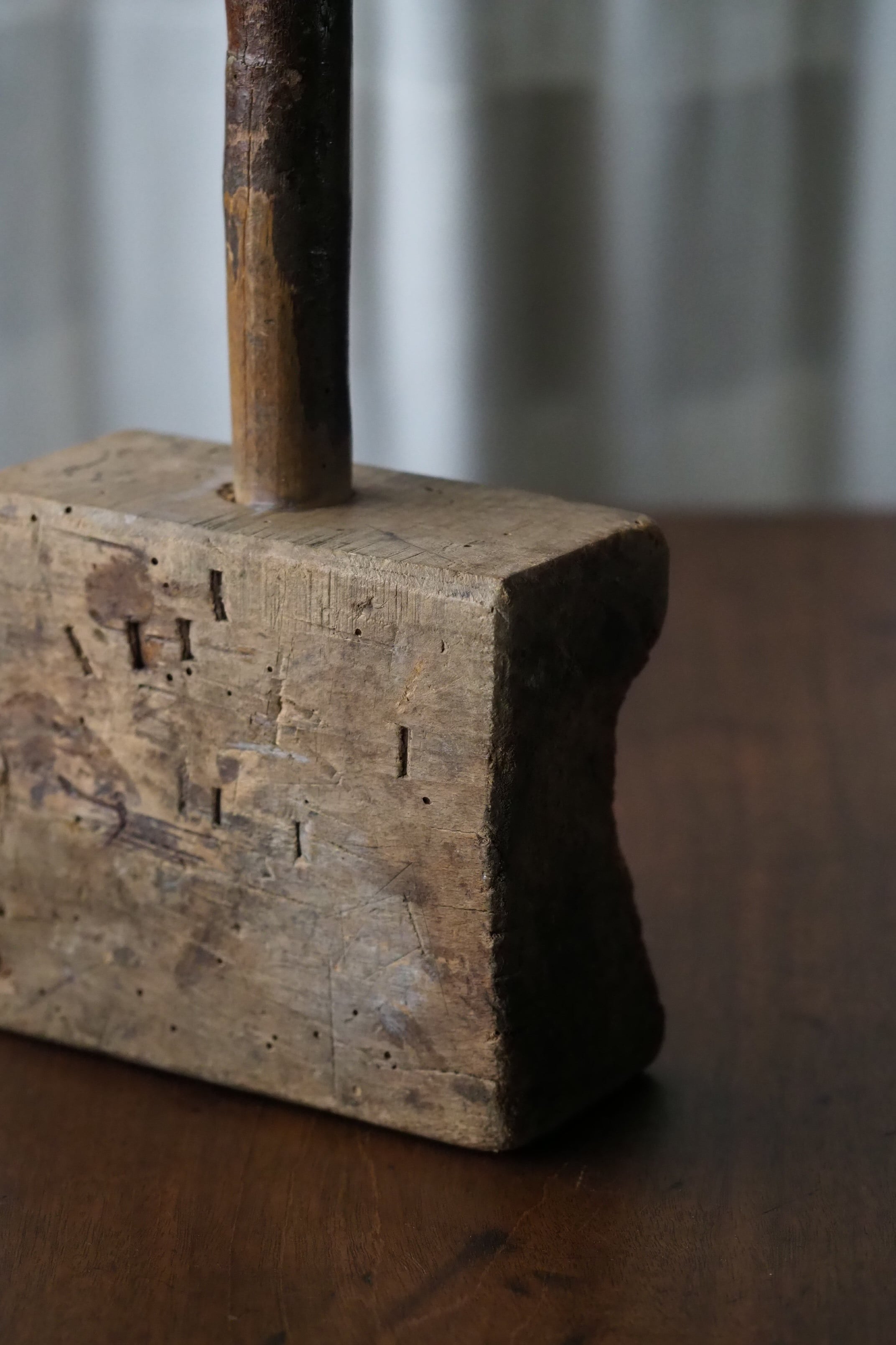 ダークソール風　棍棒　65㎝　2.4㎏　樫の木 民具 木の叩き棒-antique wood hummer | アンティーク.ヴィンテージ