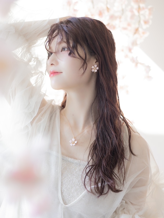 桜色の約束　naturalpink　ネックレス　14kgf