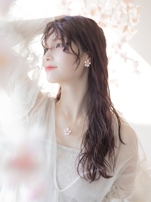 桜色の約束 naturalpink ネックレス 14kgf