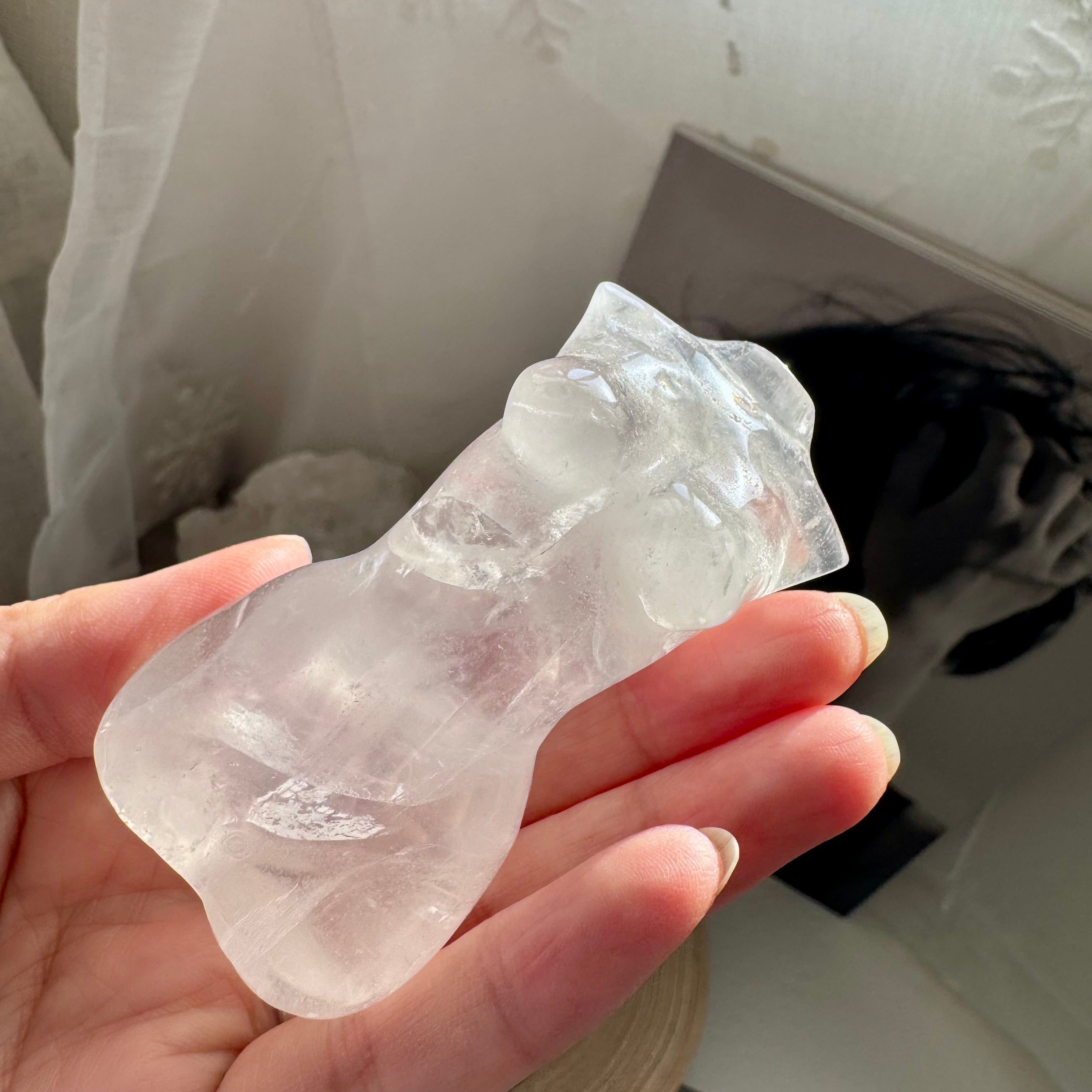 クリアクォーツボディ＊231162＊天然石カービング＊トルソー＊天然石