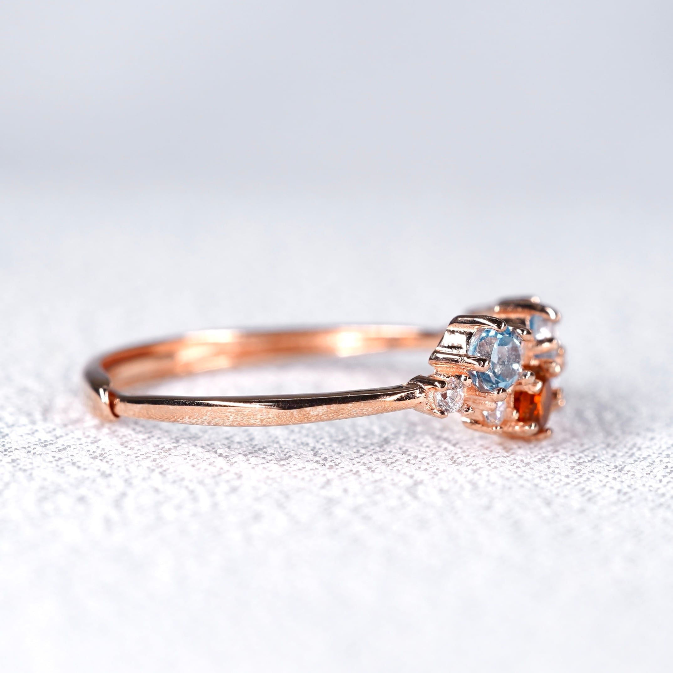 リースRing♦︎ブルートパーズ・シトリン♦︎PGカラー《0209》