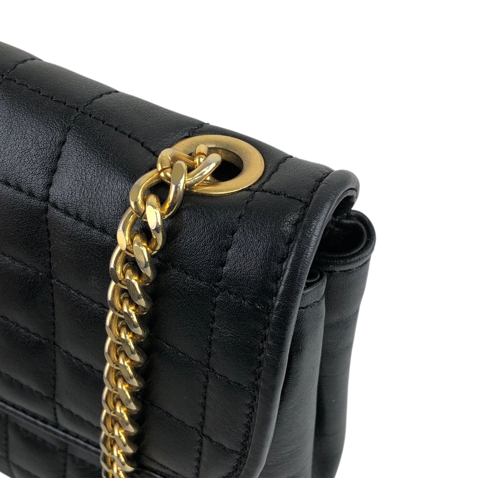 CELINE セリーヌ ショルダーバッグ ブラック ブラゾン レザー バイア