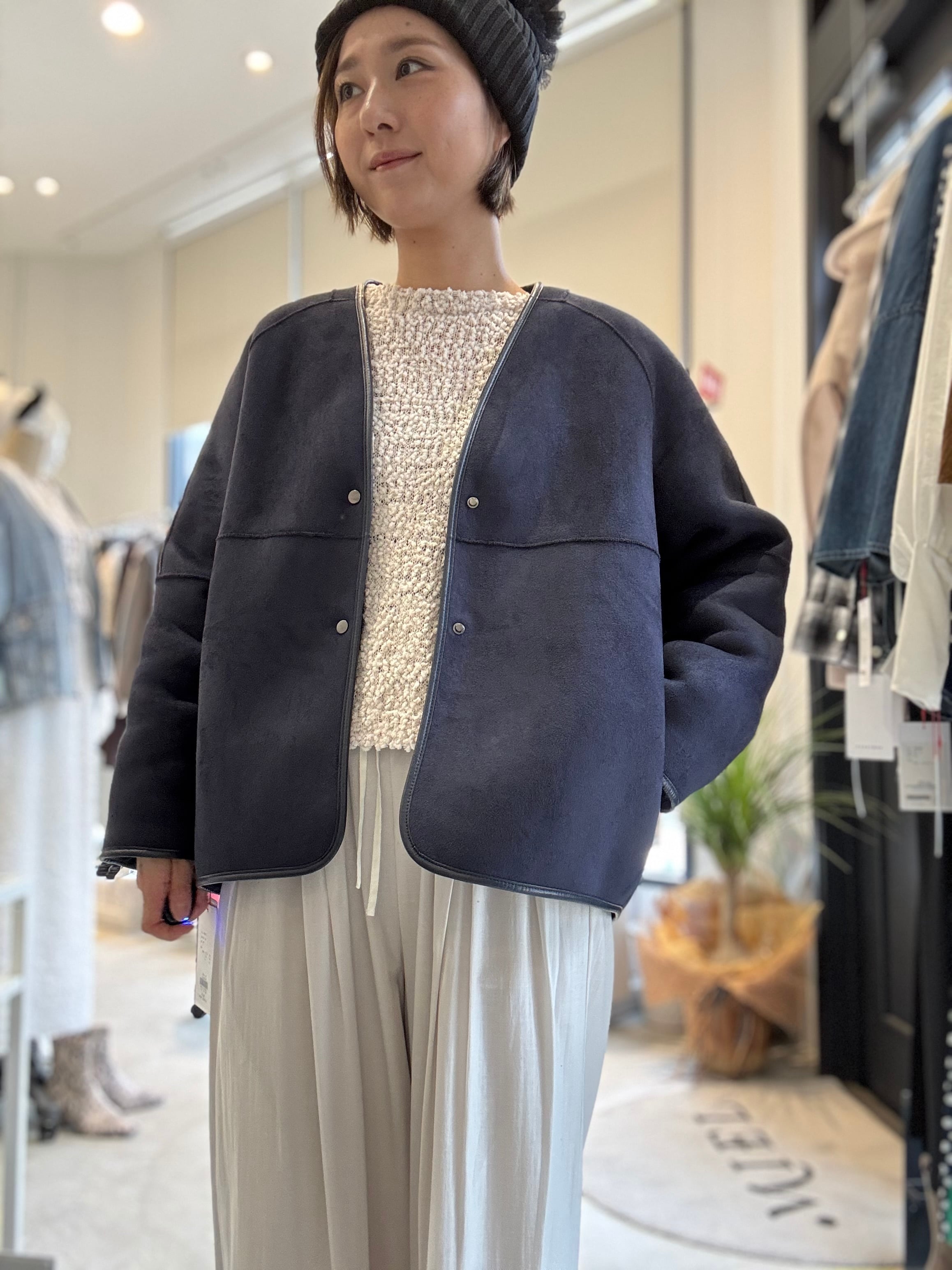 【PASSIONE】リバーシブルムートンボアコート