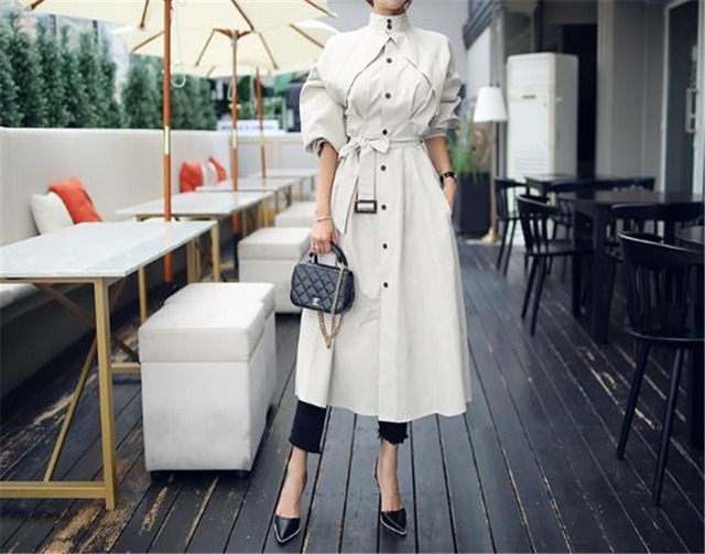 新作登場 INSスタイル コート 秋 ウワンビース トレンチコート 中・長セクション