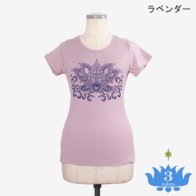 リブジャージーTシャツ　ロータス１　Ribbed Jersey T-shirt Lotus1