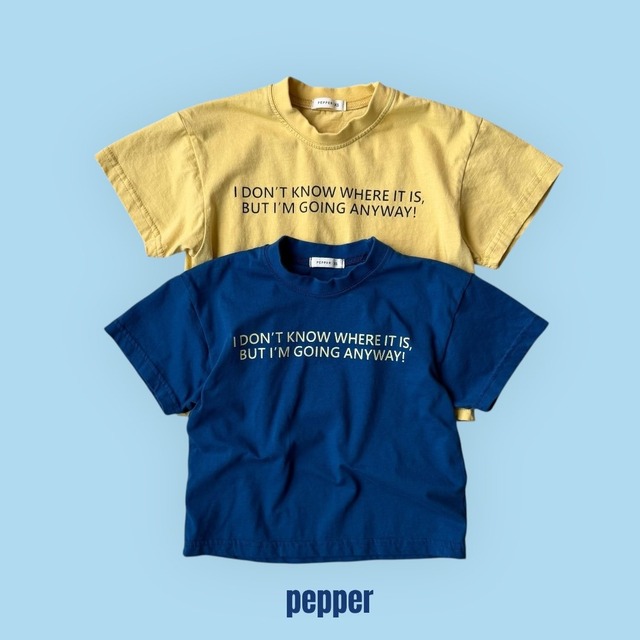 【取寄】pepper｜going short sleeve tee｜ゴーイング半袖T｜XS-XL｜kids｜26 summer