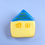 ◉【リーウェン】ブローチ「家・あお」