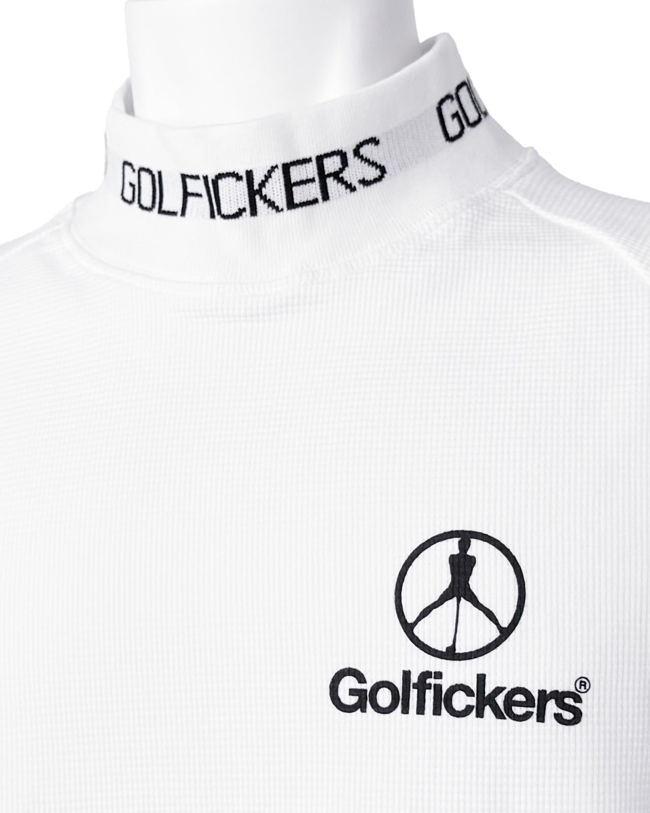 ゴルフィッカーズ　モックネック　ホワイト　Mサイズ　golfickers 新品！ゴルフィッカーズ モックネックThermal 2025 ホワイト Mサイズ