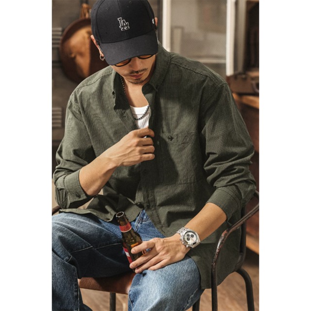 Front pocket design shirt P671