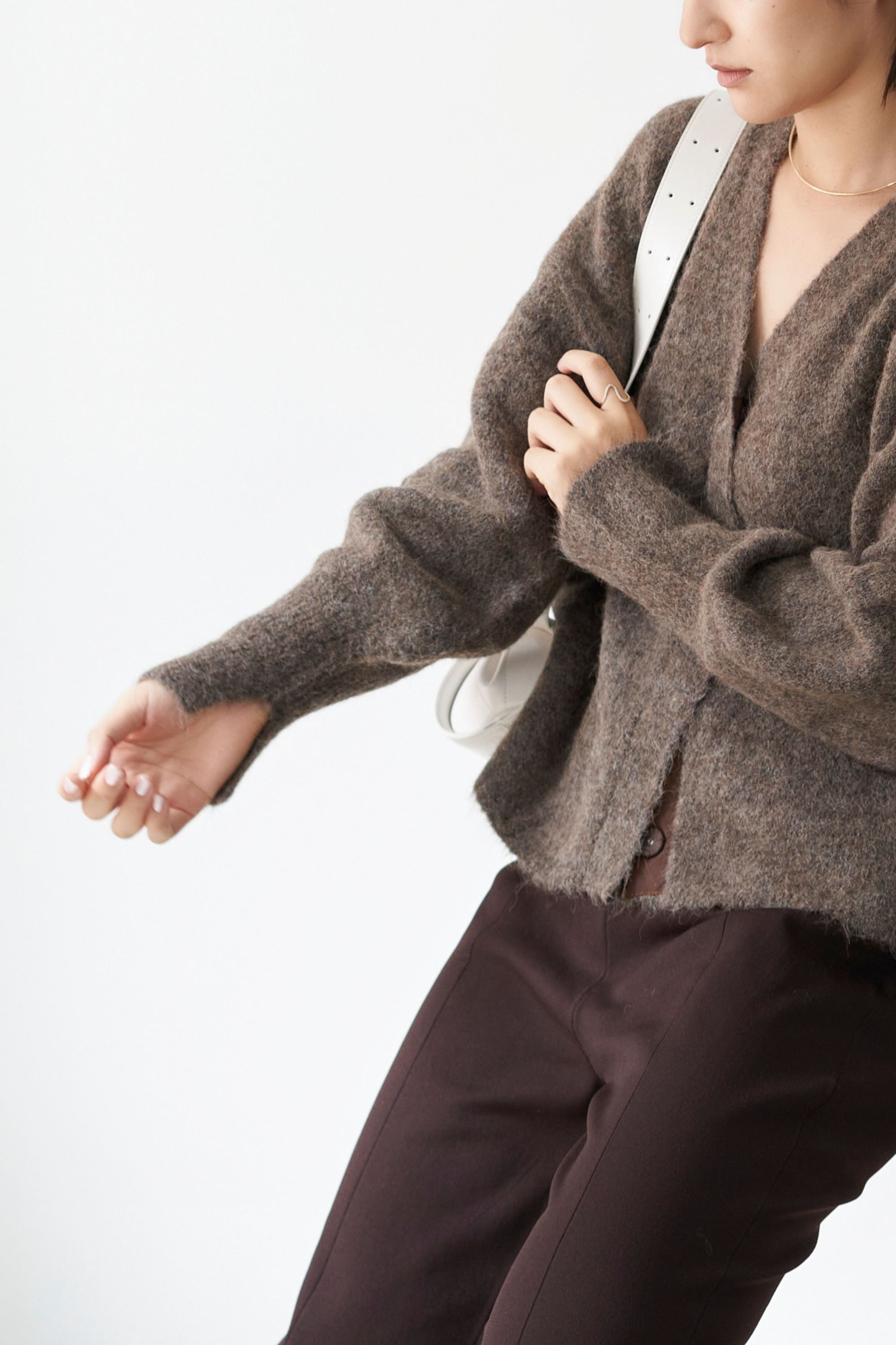 Shaggy Cardigan - BROWN | seven dot - ライフスタイルECサイト -