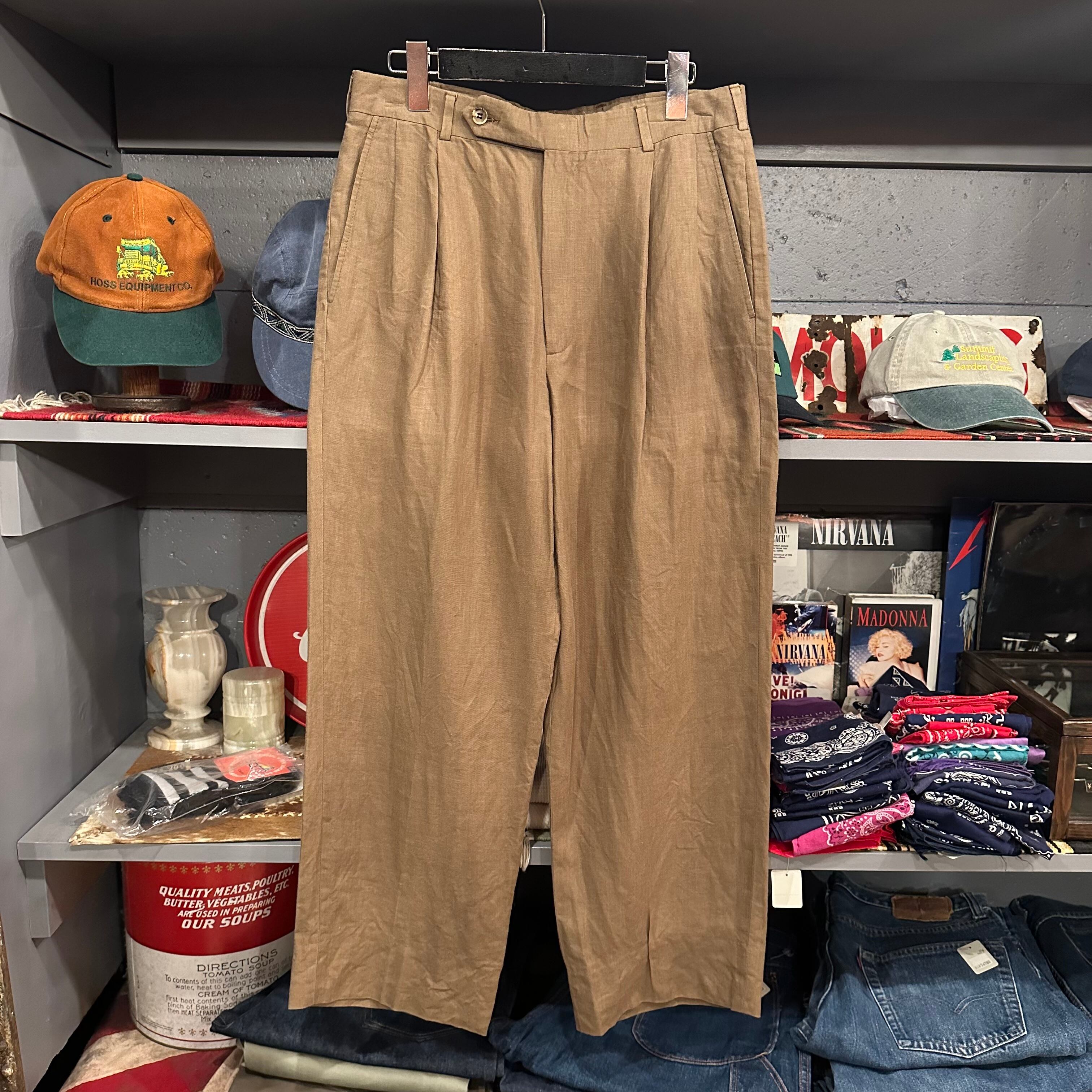 90s Brooks Brothers Two Tuck Linen Slacks