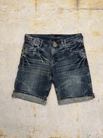 embroidery short denim pants