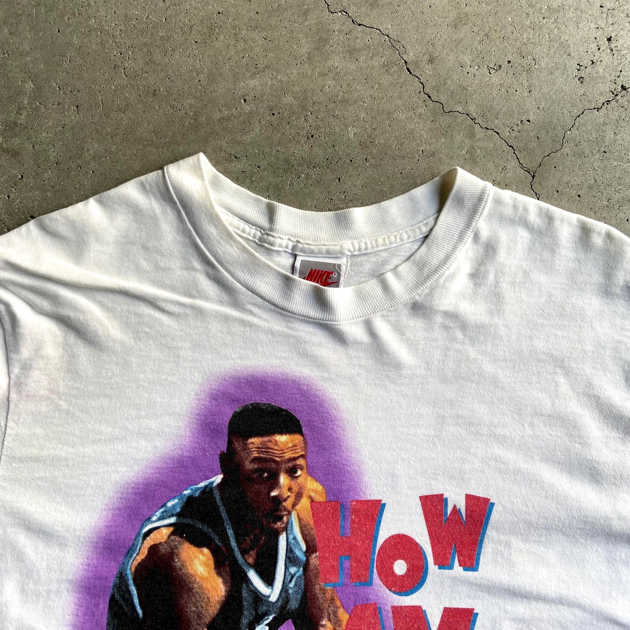 90年代 銀タグ USA製 NIKE ナイキ アロンゾ・モーニング 両面プリントT 