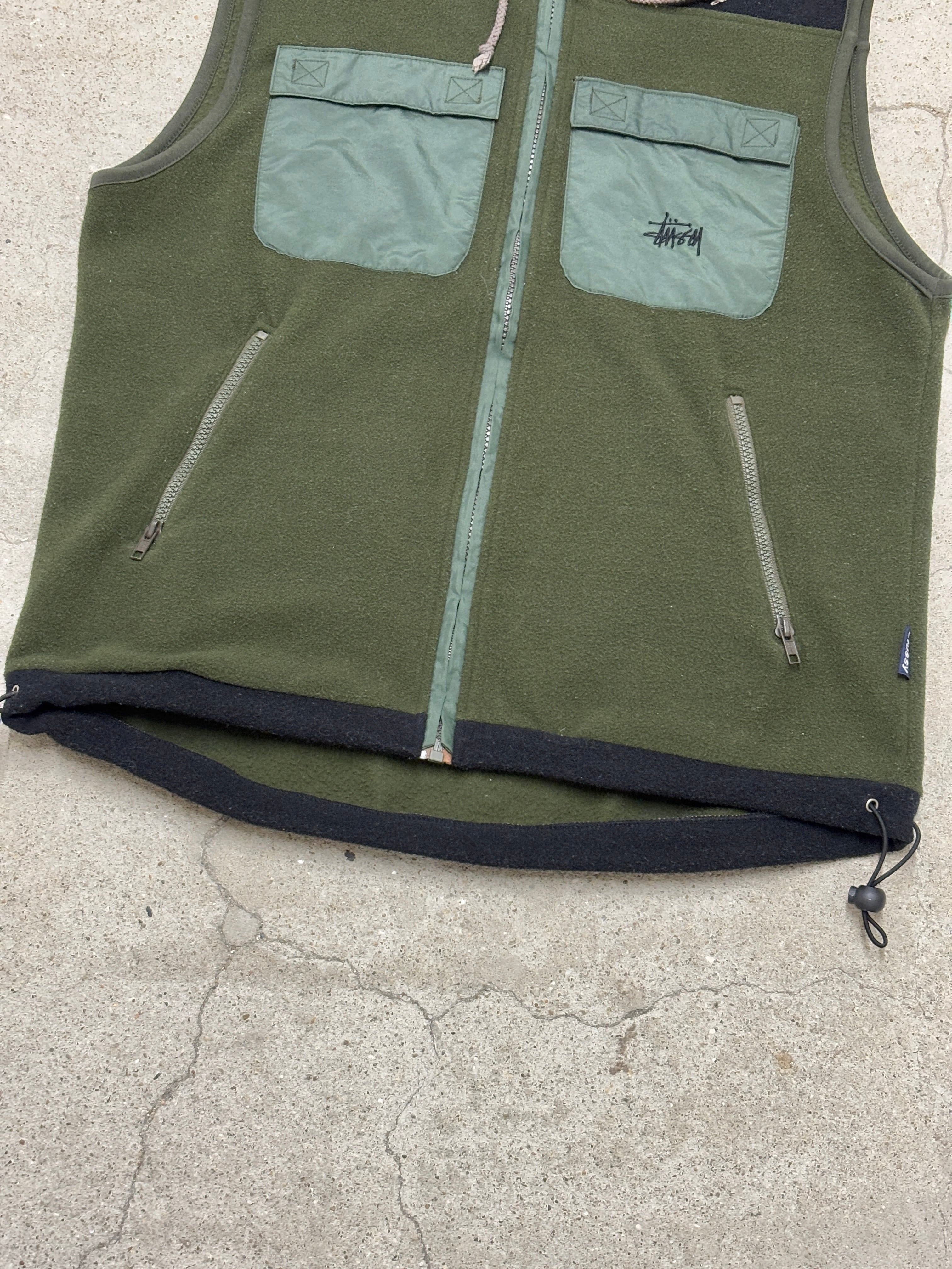 90～00s OLD STUSSY/STUSSY OUTDOOR/Fleece Vest/L/フリ－スベスト/フ