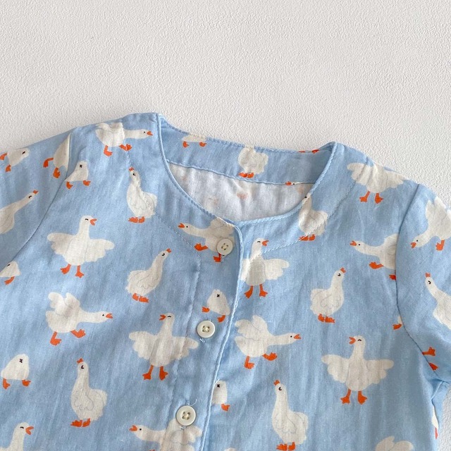 【セット】キュートプリント半袖ルームウェア上下セット - 20