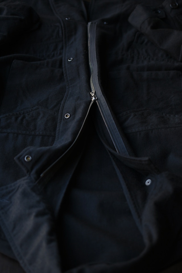 BAUTH / COTTON WOOL MILITARY BLOUSON (BLACK)