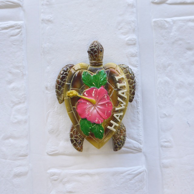 ★ハワイ直輸入★ハワイアンマグネット／リアルホヌ／HAWAII／ハワイ磁石／キッチンマグネット／MG-105