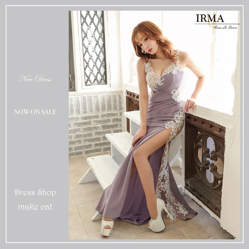 【IRMA JEAN MACLEAN】【即納】【当店特別価格】【税込】シンプル/ワンカラー/LongDress【31374】