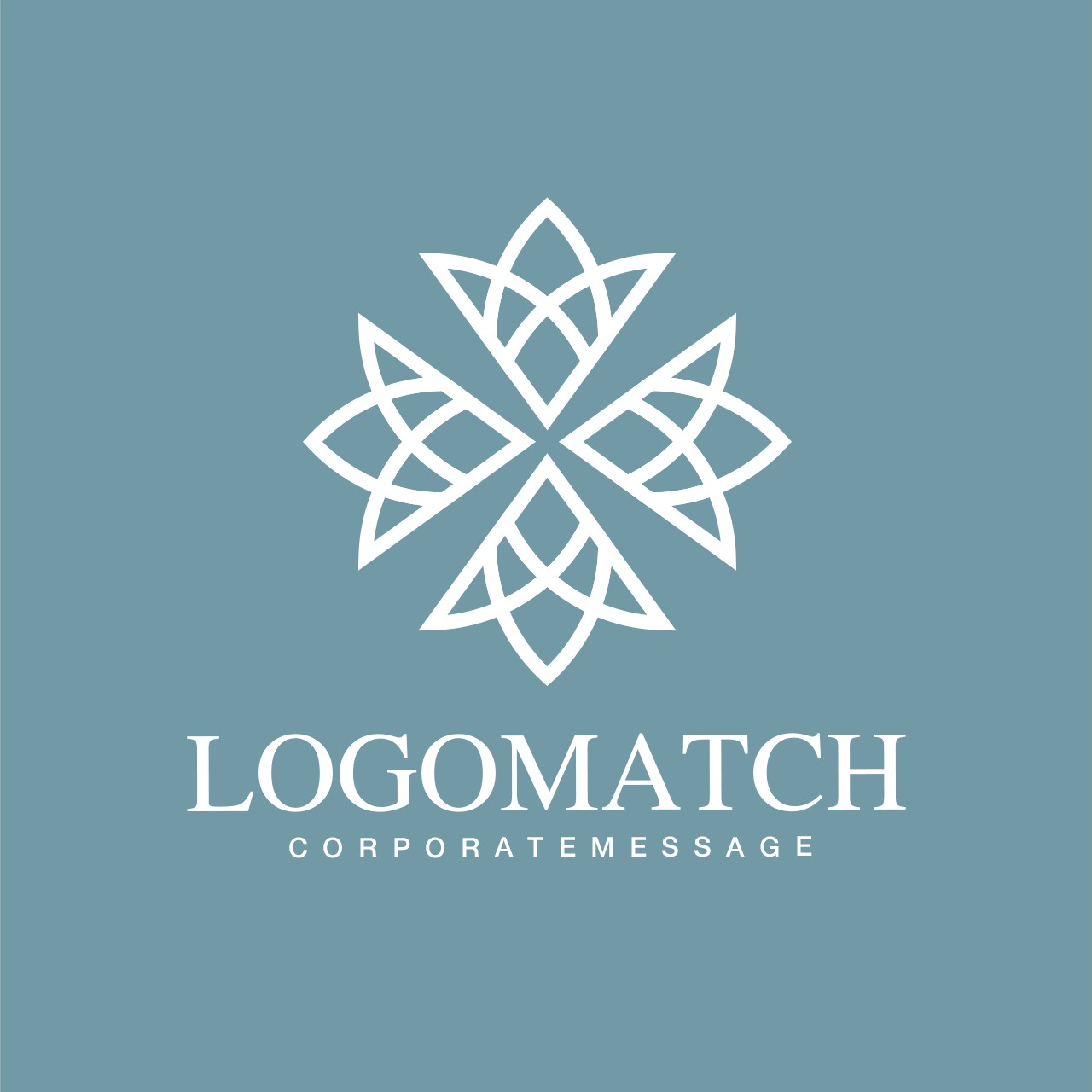 広がりと調和の花のロゴ