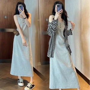 セットアップ レディース トップス ワンピース キャミソールワンピース カーディガン 羽織 前開き ロング 袖なし ノースリーブ 長袖 ヘンリーネック フェミニン かわいい 大人可愛い きれいめ シンプル カジュアル 上品 おしゃれ かっこいい こなれ感 ガーリー 抜け感 ラブリー キュート ベーシック 無地 ボーダー 春 夏 秋 学生 学校 通学 デート お出かけ お泊まり 高原 ガーデン ショッピング カフェ 重ね着 普段使い 着回し レイヤード 清楚 定番 M L XL 2XL ゆったり グレー