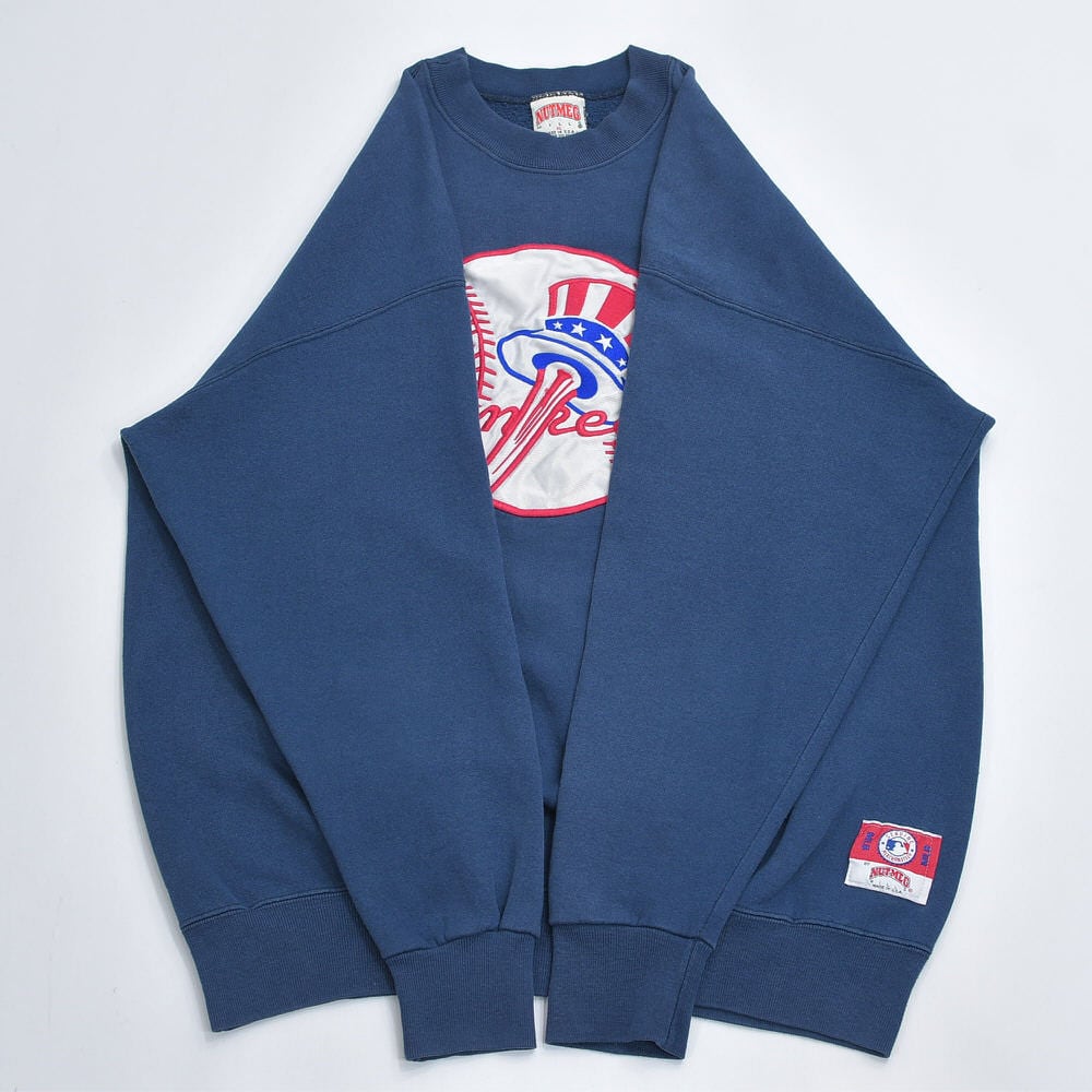 90s USA製 NUTMEG ナツメグ MLB ニューヨークヤンキース サテン