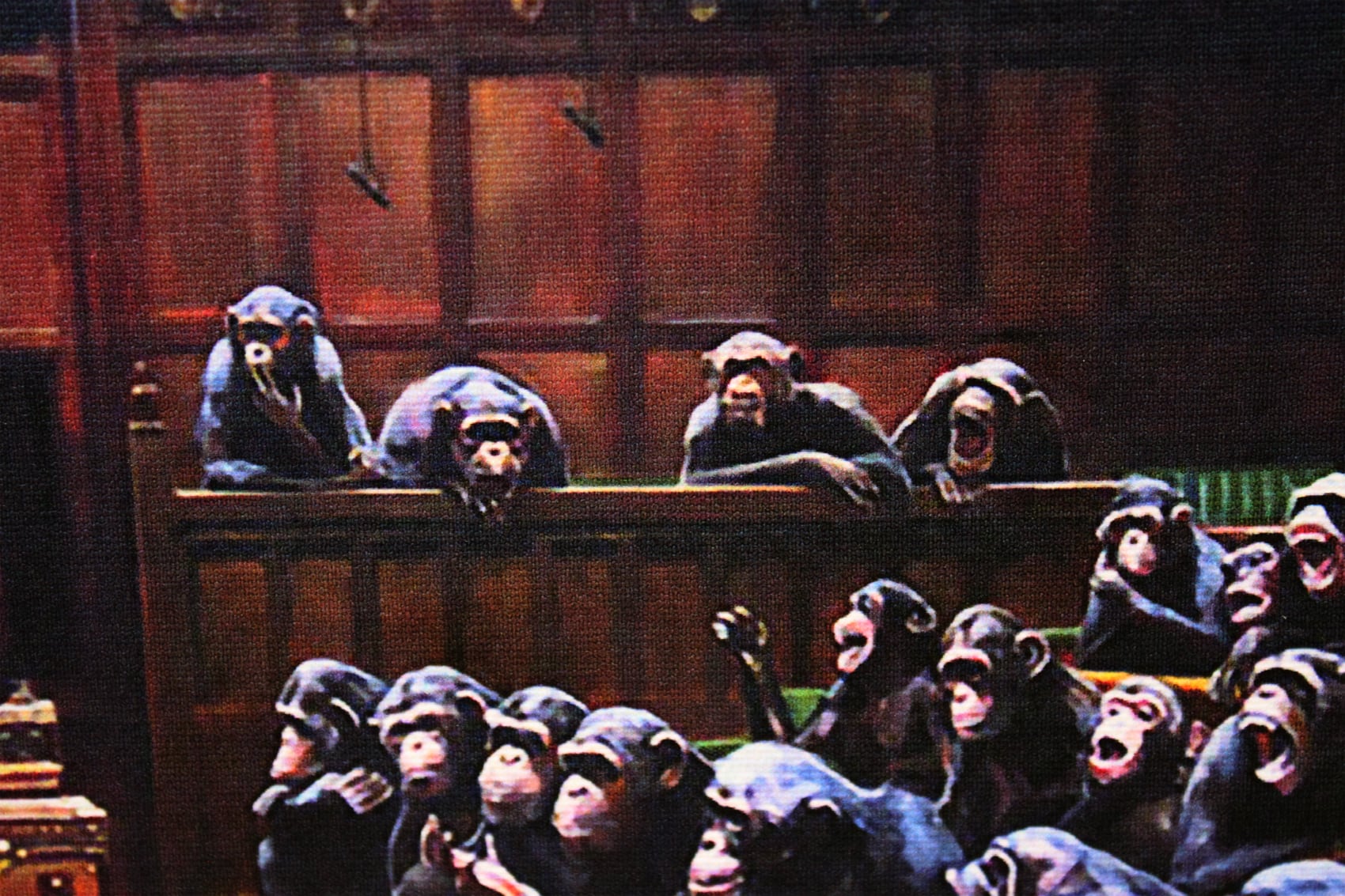 バンクシー「モンキー パーラメント/Monkey Parliament」展示用フック