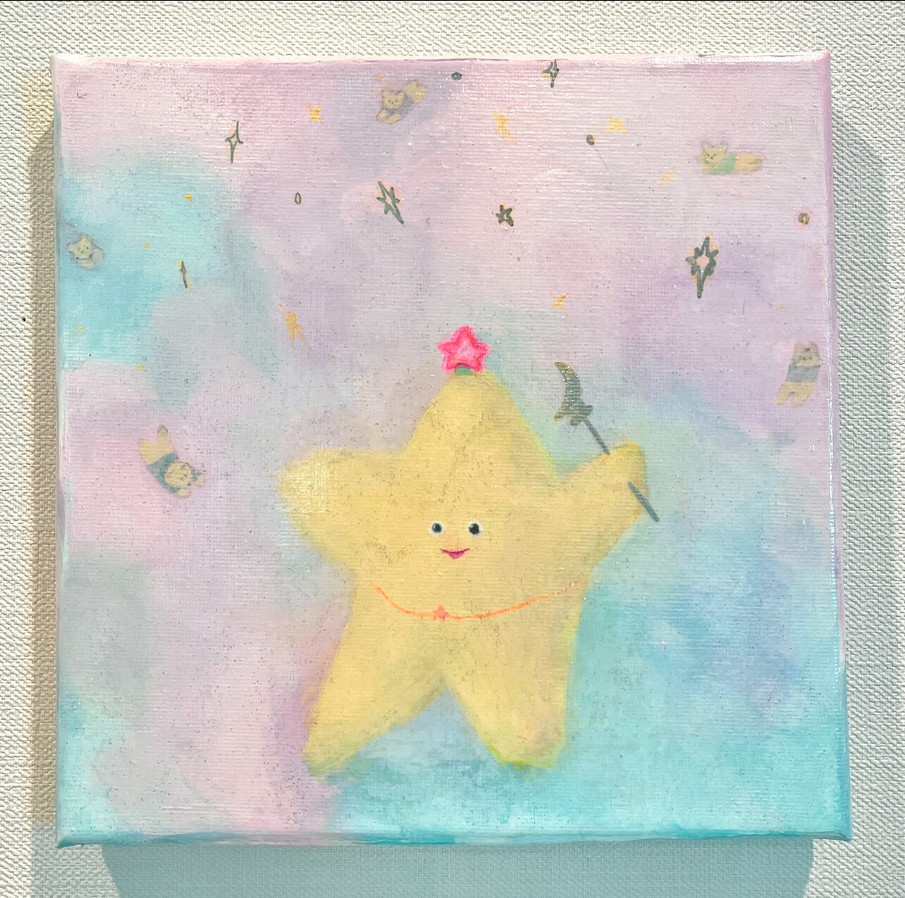 手描きオリジナルイラストアート　原画〖星屑〗 手描き シンプルでお洒落な星屑の装飾イラストのイラスト素材