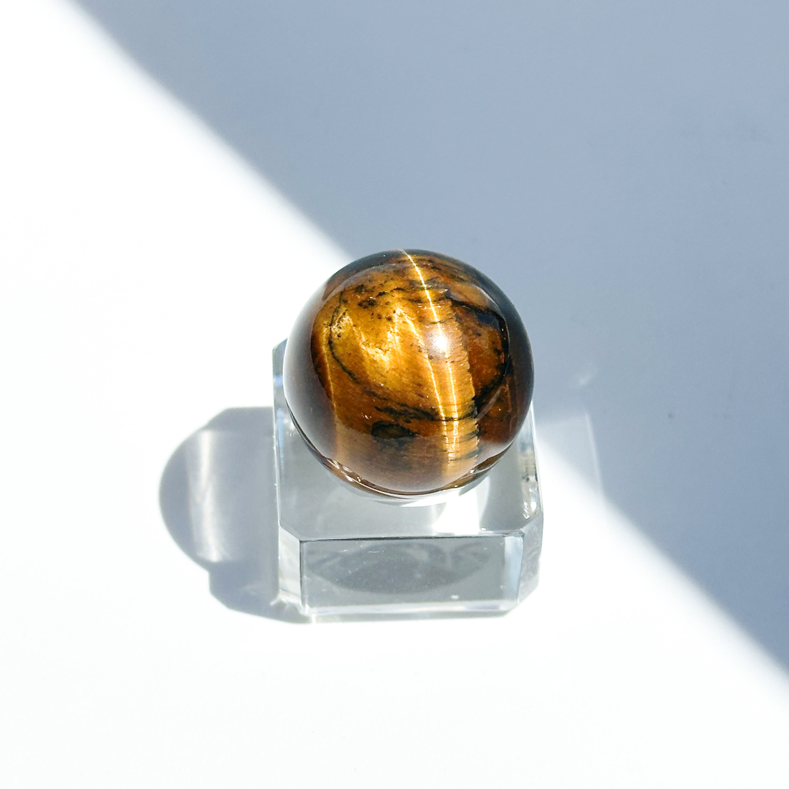 タイガーアイ スフィア(丸玉)51◇ Tiger's eye ◇天然石・鉱物・パワーストーン・インテリア