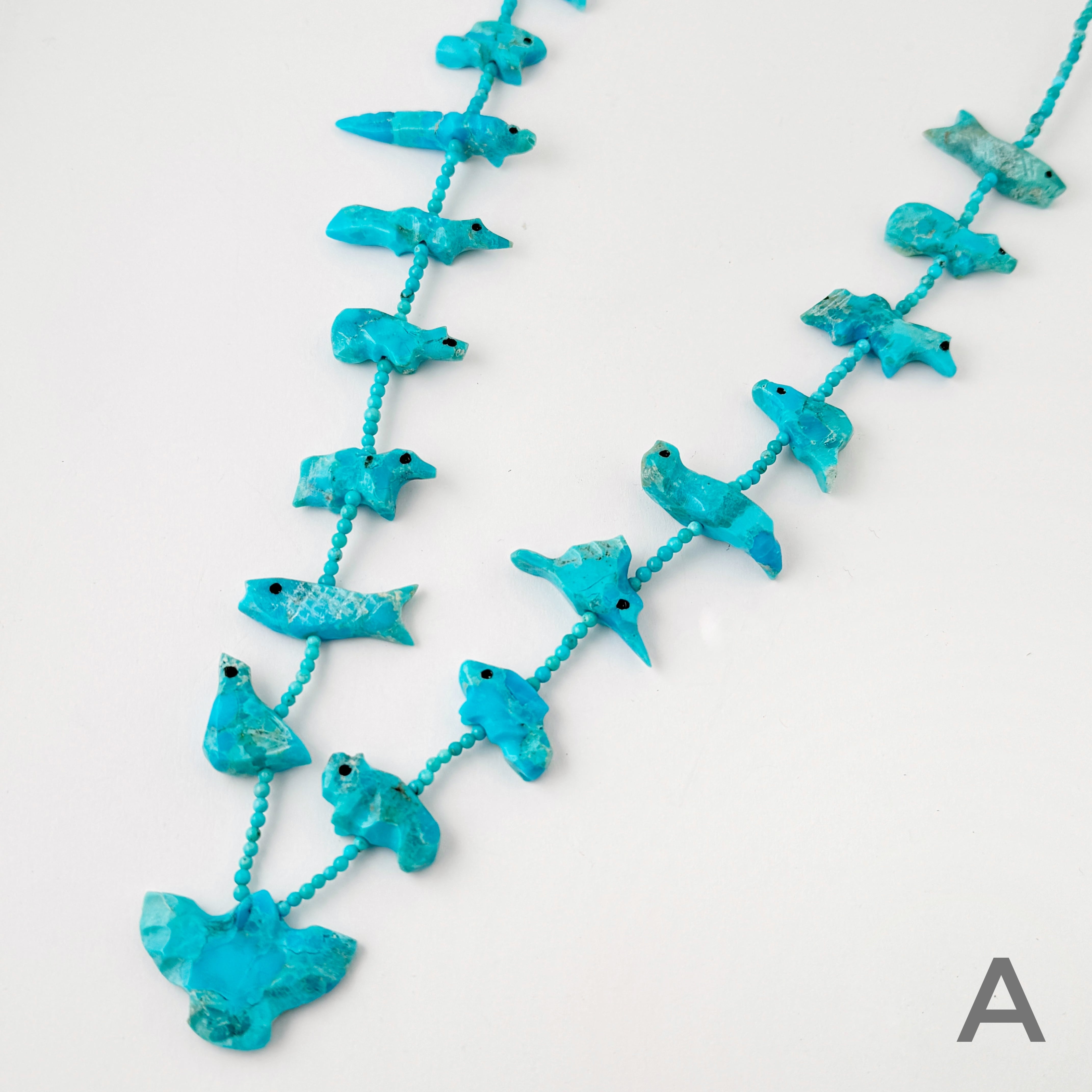 Indian Jewelry》 ターコイズ ボリューム フェティッシュネックレス 鳥
