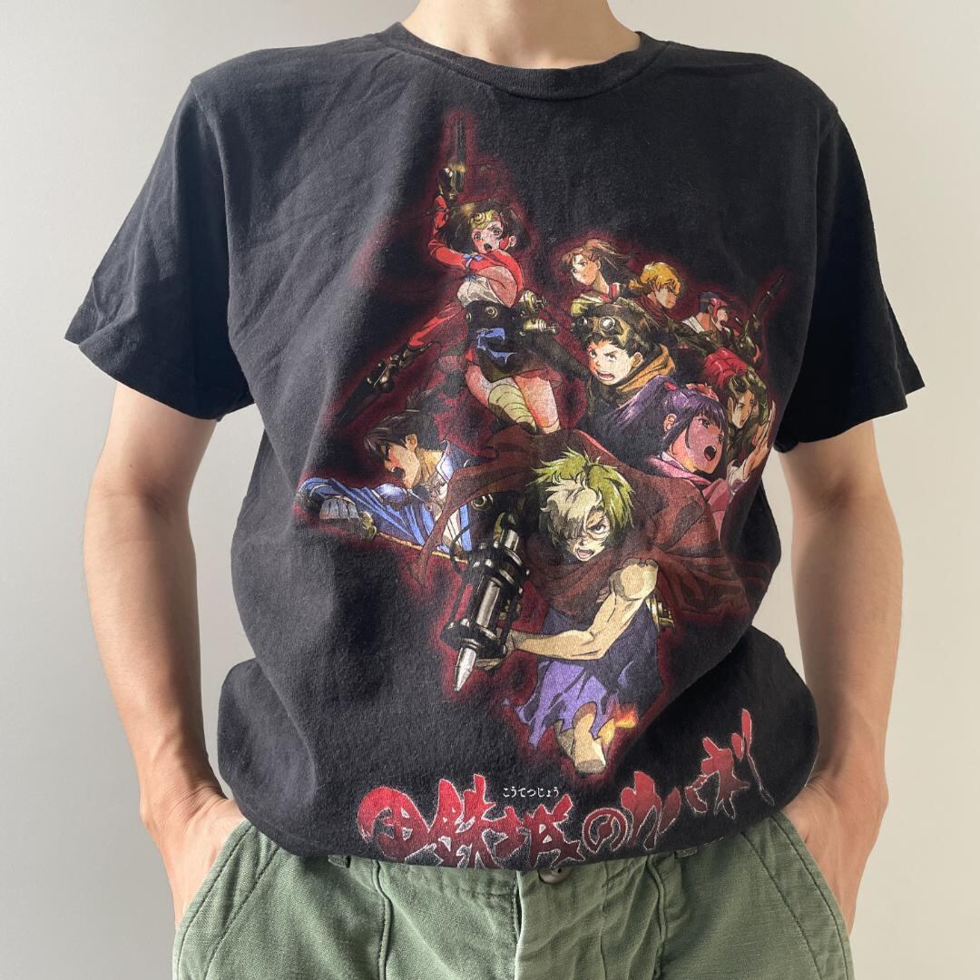GG191 Tシャツ 甲鉄城のカバネリ アニメTシャツ S 黒 全員集合