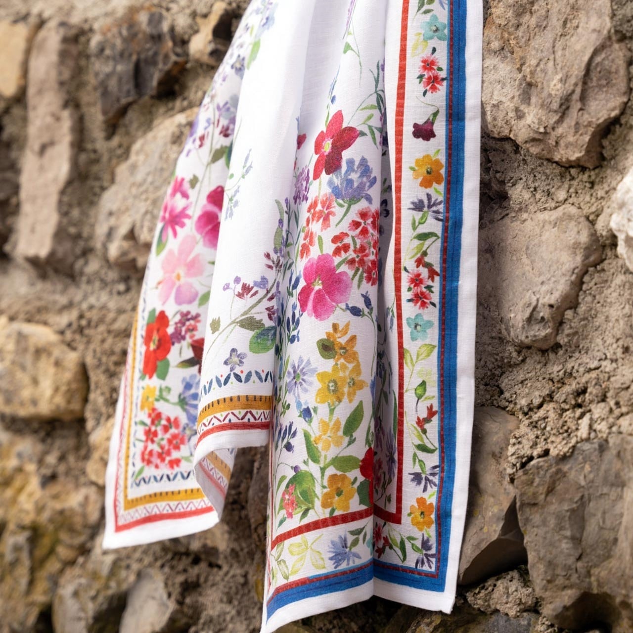 リネンキッチンクロス プリ―ムラ ブル | 〈Lucca〉ルッカ イタリア