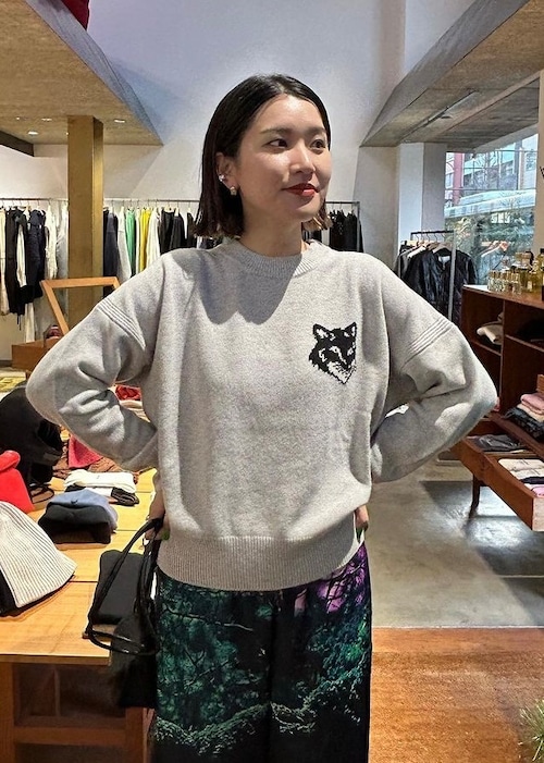 【23AW】MAISON KISTUNE メゾン キツネ /  FOX HEAD INTARSIA COMFORT JUMPER