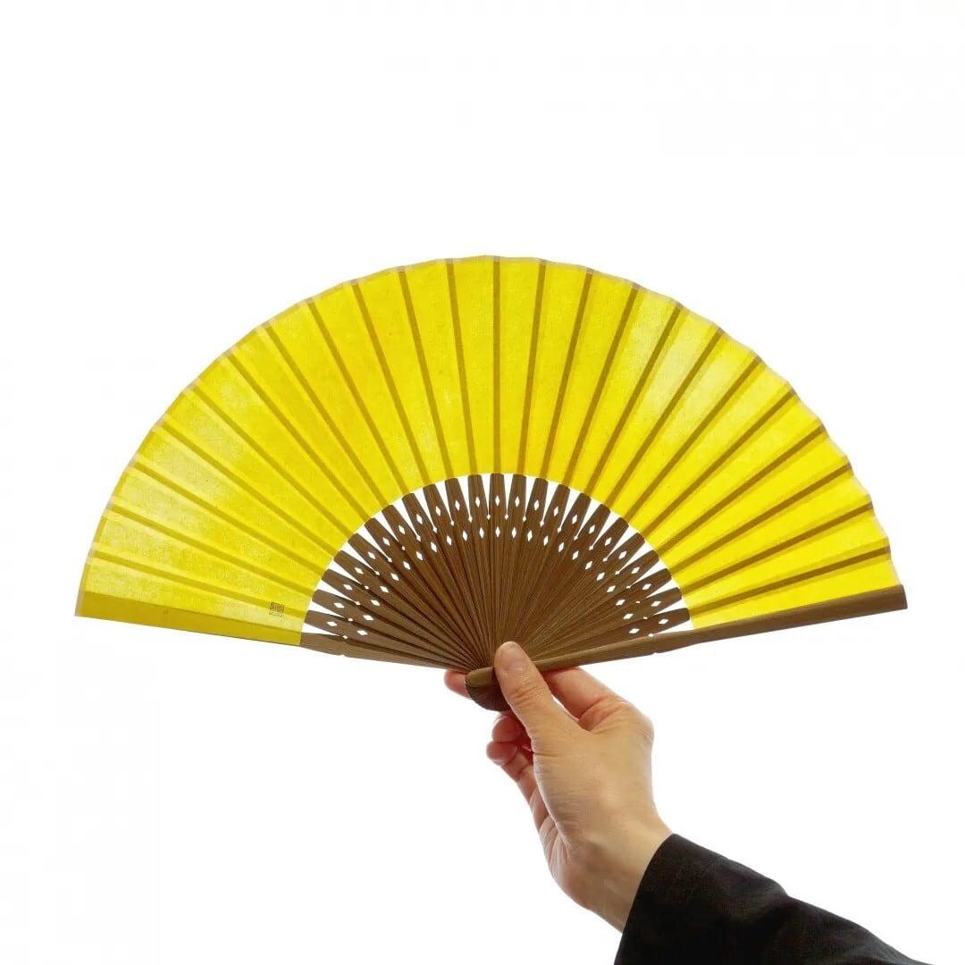 名尾和紙扇子 / 天竺葵