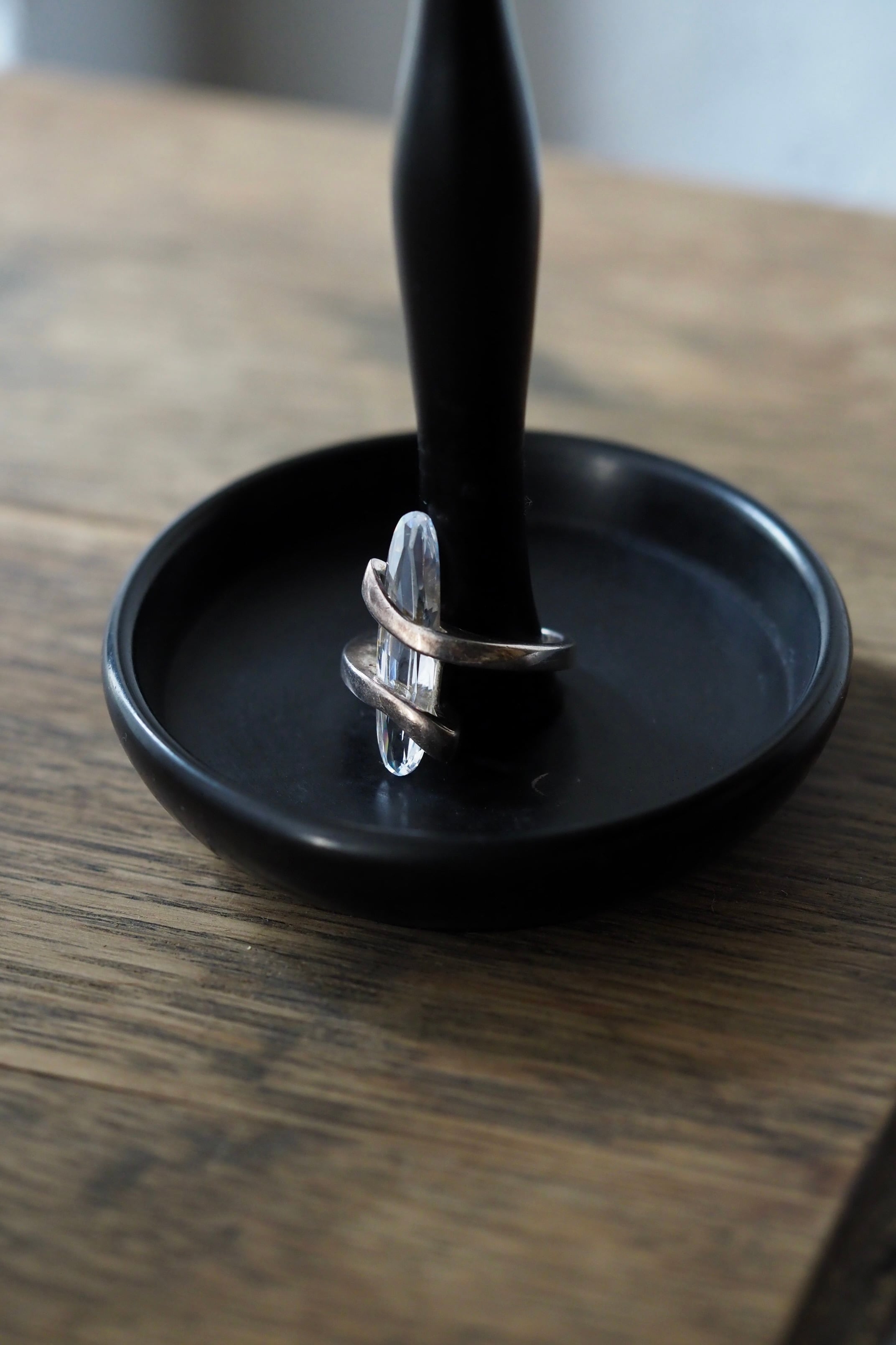 黒/トレイ付きリングスタンド-antique ring holder | アンティーク