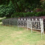 ガーデンフェンス 10個セット ガーデン ガーデニング 庭 中庭 金属 白 ホワイト 花柄 シンプル 植物 おしゃれ 北欧