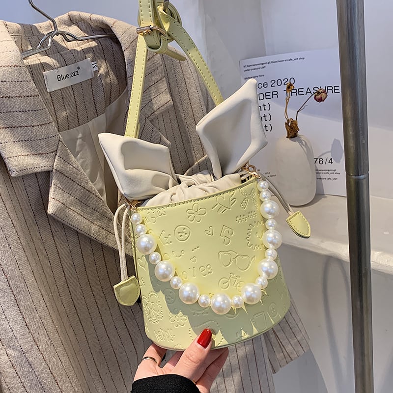 パールチェーン サマーシングル 夏物 真珠 メッセンジャーバッグ Tiancai_Wing_Bag44393385281