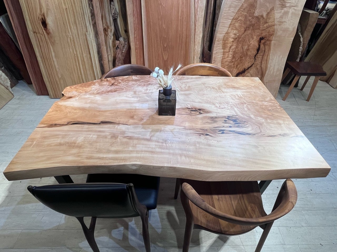OUTLET】栃(トチ)_1500×890-730×60_新宿店_テーブル天板/一枚 OUTLET】栃(トチ)_1500×890-730×60_新宿店_テーブル天板/一枚