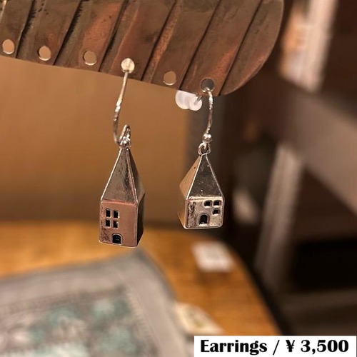 TOPANGA Jewelry Big House Earrings, House Earrings, Silver Plated, Gift, Present, Jewelry, Earrings, Building