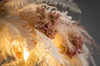 紫陽花・山しだ / リース横型ドライフラワーシャンデリア / 品番 s1_2 / 照明・インテリア
