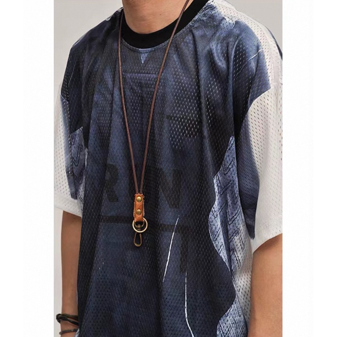 Tie dye mesh panel tee 1494 - 10