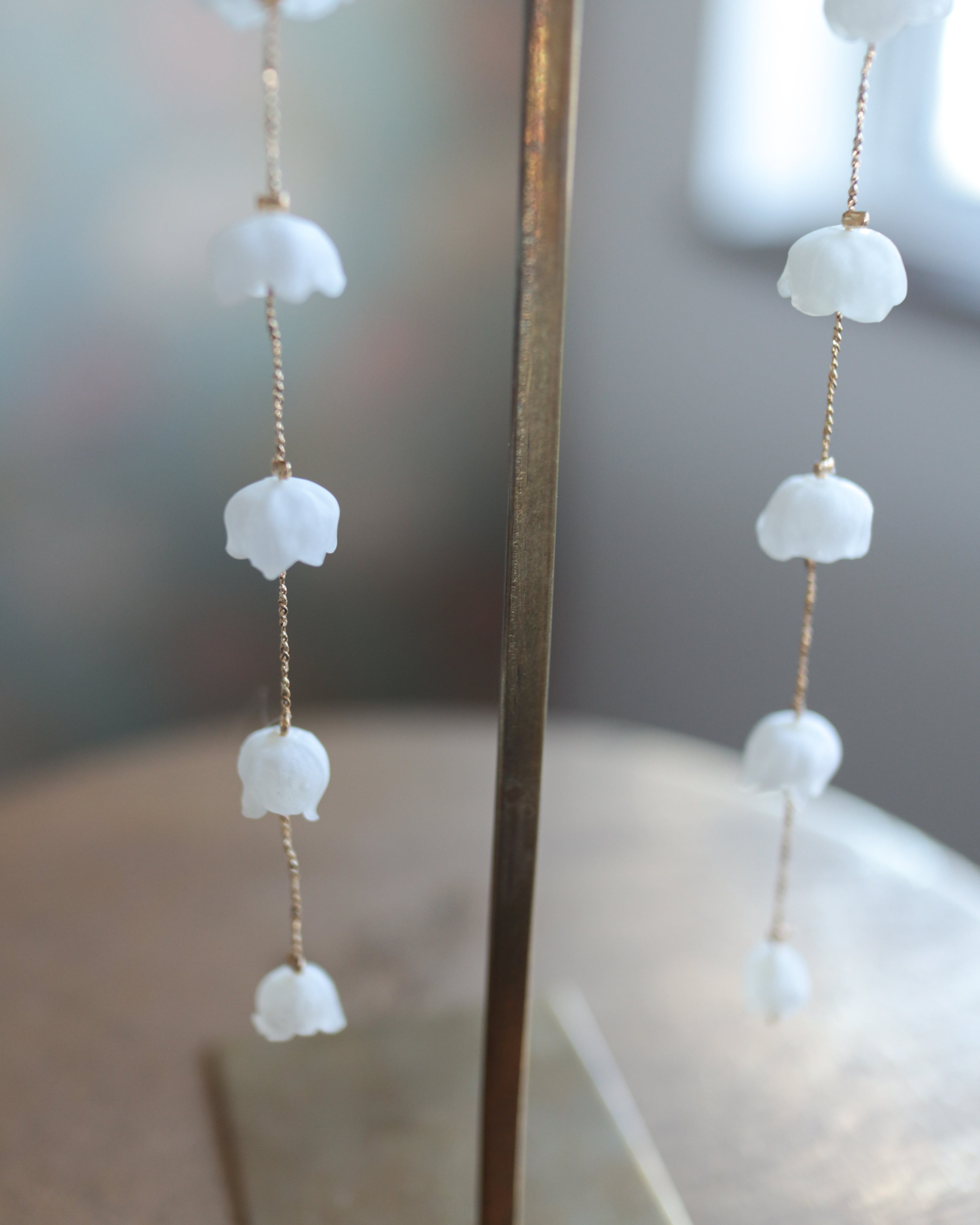 すずらん イヤリング 本物のすずらんのアクセサリー N59 | 土曜日のお花屋さん