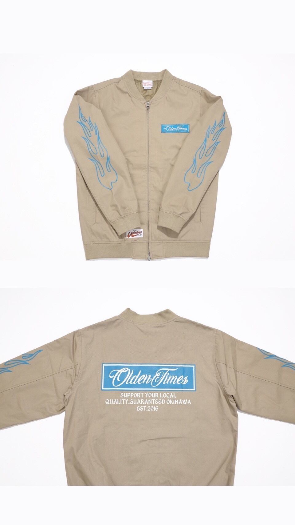 新作/2色展開】BOX LOGO T/C STADIUM JACKET | OLDENTIMES OKINAWA