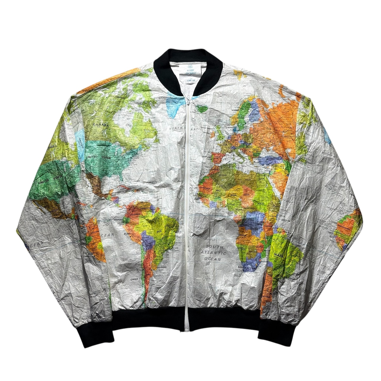 vintage 1989’s paper jacket “World Map”